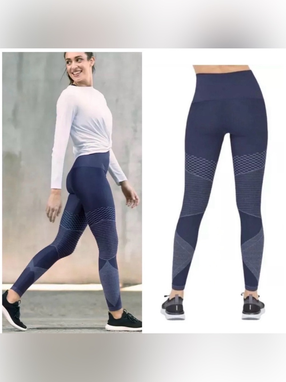 SPANX Seamless Moto Leggings Indigo NWT Sz L